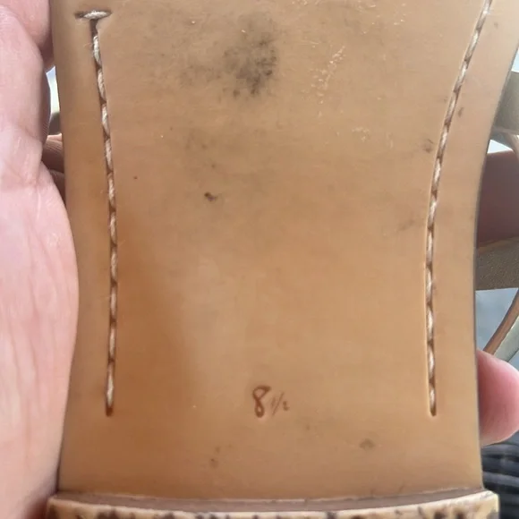 Sam Edelman Ganesa Gladiator Sandals Gold Strappy Flat Leather Women’s 8.5 - Picture 7 of 11